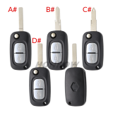 For Renault 2 button remote key blank