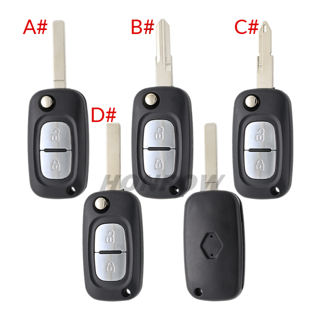 For Renault 2 button remote key blank