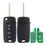 For original Chrysler/Jeep 4 button flip remote key 434mhz with 4A HITAG AES chip with original PCB