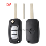 For Renault 3 button remote key blank