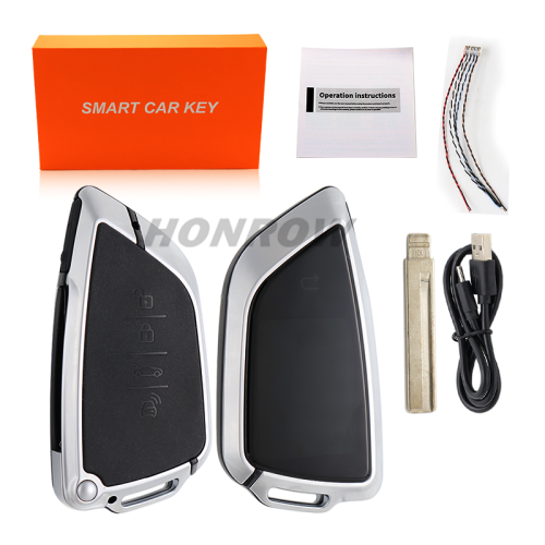 HS688 black color Universal Modified Remote Smart LCD Key Display Car Key Keyless Go English/Korean/Russian/Spanish/Portuguese/Arabic/Thai/Japanese/German/Itlian/French