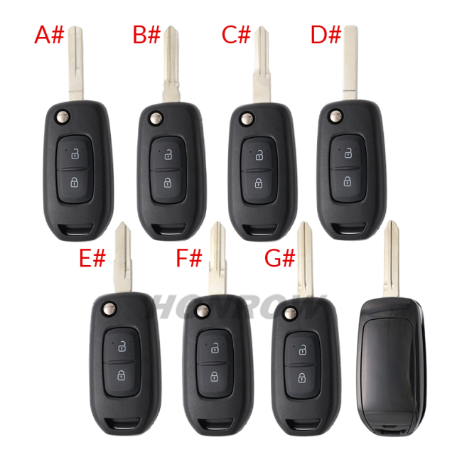 For Renault 2 button remote key  blank without logo,Please choose the key blade
