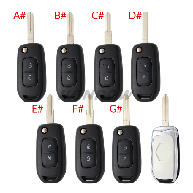 For Renault 2 button remote key  blank,Please choose the key blade