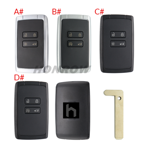For Renault Megane4 4 button remote key blank