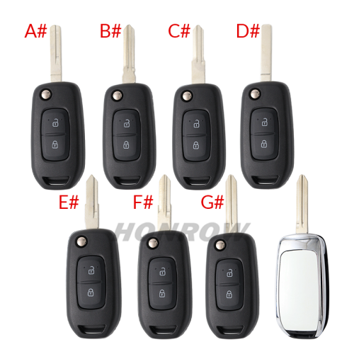 For Renault 2 button remote key  blank without logo,Please choose the key blade