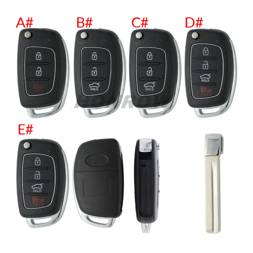 For Hyundai 2+1/3/3+1 button remote key blank with HY20 key blade