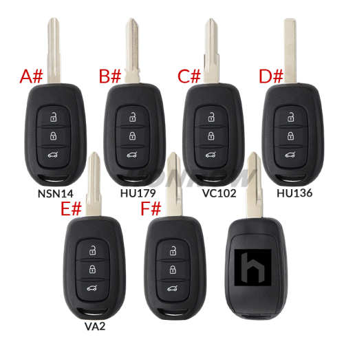 For Renual 3 button remote key  blank, please choose the key blade