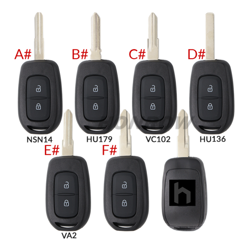 For Renual 2 button remote key  blank, please choose the key blade