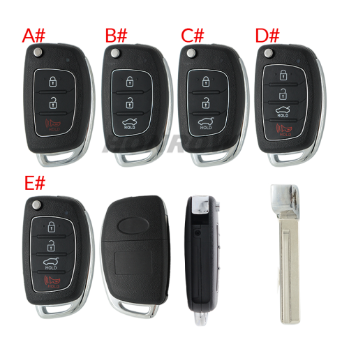 For Hyundai 2+1/3/3+1 button remote key blank with HY20R key blade