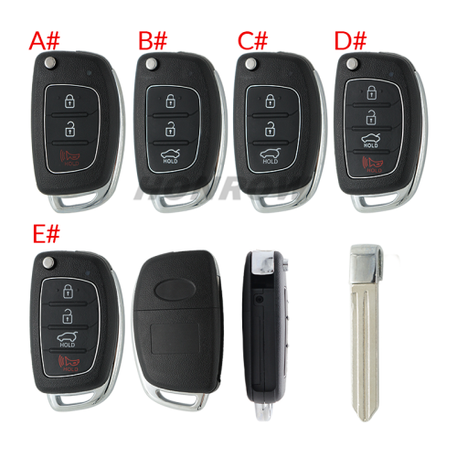 For Hyundai 2+1/3/3+1 button remote key blank with HY14R key blade