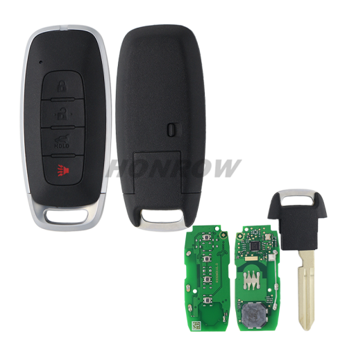 For Nissan  3+1 Button Smart Remote Key with 4A chip 433MHz 285E3-5MR3B  FCC ID: KR5TXPZ1 SUV