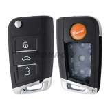 Xhorse MQB Style Remote Key XKMQB5EN 3 Buttons work with MINI Key Tool/VVDI2/Key Tool