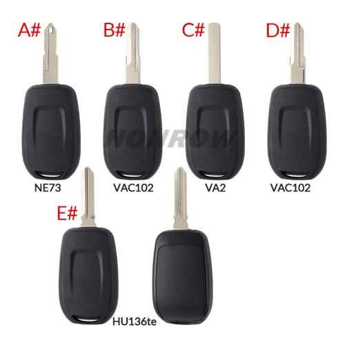 For Renault transponder Key shell with blade ,please choose the key blade