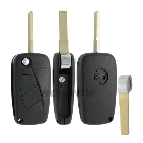 For Fiat 2 button remtoe key blank with special battery clamp
