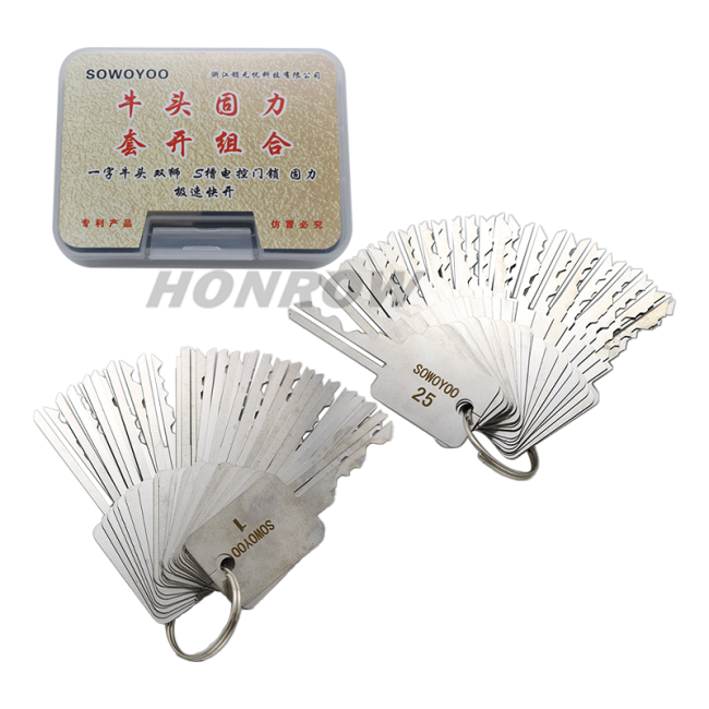 SOWOYOO Universal 48 In 1 Master Keys Set Power Key For Pad Lock Repairing Tools Locksmith Tools