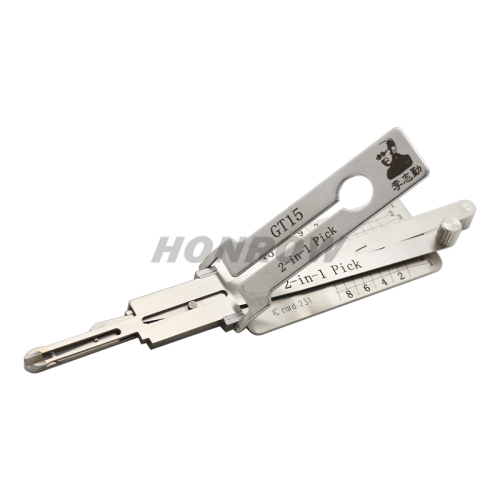 Original Lishi GT15 for Fiat lock pick and decoder  together 2 in 1 genuine with best quality
