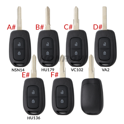 For Renual 2 button remote key  blank without logo, please choose the key blade
