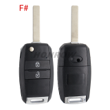 For KIA 2 button remote key blank please choose the key blade