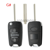 For Hyundai 3 button remote key blank with HY20R blade