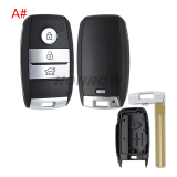 For Kia 3/3+1 button smart remote key blank without logo