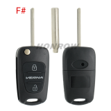 For Hyundai 3 button remote key blank with HY20R right  blade