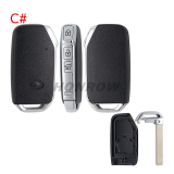 For Kia 3 button remote key blank with battery holder, buttons on the side，please choose the button type.
