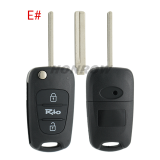 For Hyundai 3 button remote key blank with HY20 left  blade