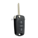 For Hyundai 3 button remote key blank with HY14 left  blade