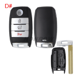 For Kia 3/3+1 button smart remote key blank without logo