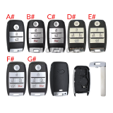 For Kia 3/2+1/4/5/5+1 button smart remote key blank,please choose the key type.