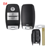 For Kia 3/3+1 button smart remote key blank without logo