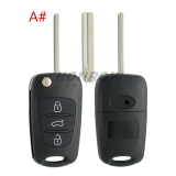 For Hyundai 3 button remote key blank with HY20 left  blade