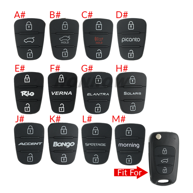 For Hyundai 3 button key pad