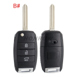 For KIA 3 button remote key blank please choose the key blade