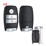 For KIA 3/2+1button remote key blank without logo