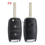 For KIA 2 button remote key blank please choose the key blade