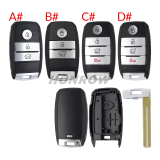 For Kia 3/3+1 button smart remote key blank without logo