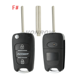 For Hyundai 3 button remote key blank with HY20 blade