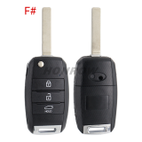 For KIA 3 button remote key blank please choose the key blade