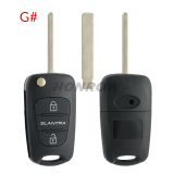 For Hyundai 3 button remote key blank with HU134 blade