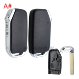 For Kia 3/3+1/4  button smart  remote key blank without battery holder without logo