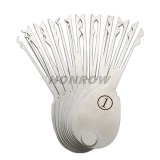 HUK 20 Piece Double Sided Padlock Picks Secure Studying Common And original Locks Professional Locksmith Test learning