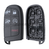 Copy For Chrysler 3 /4 button flip remote key shell with Key Blade
