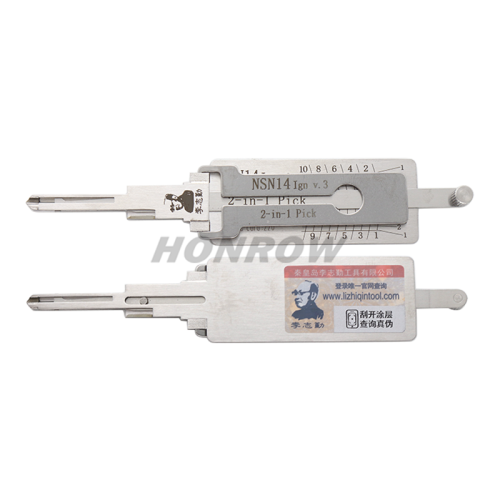 Original Lishi NSN14 lgn 2 in 1 decoder and lockpick only for ignition lock