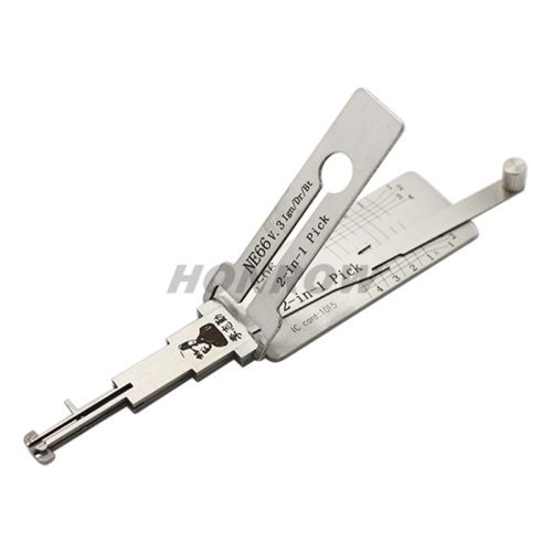 Original Lishi NE66 for Volvo lock pick and decoder  together 2 in 1 genuine with best quality