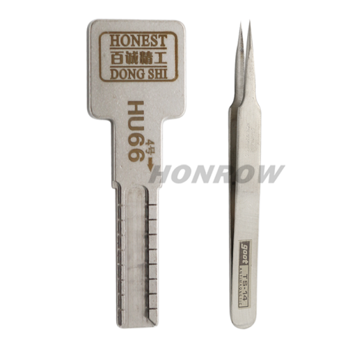 For HU66 Key model, ajust into a new key, and then use key cutting machine to cut
