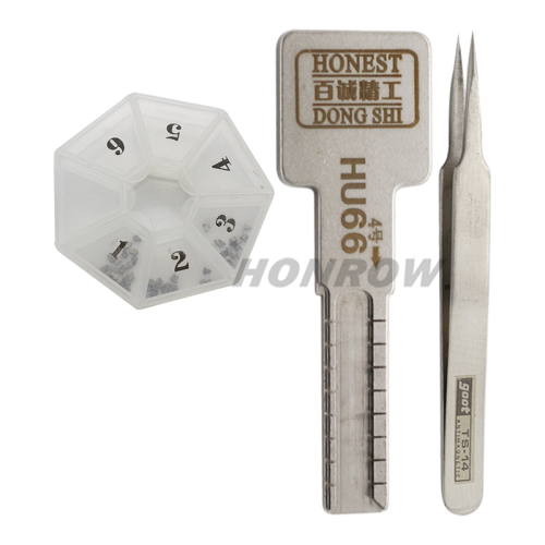 For HU66 Key model, ajust into a new key, and then use key cutting machine to cut
