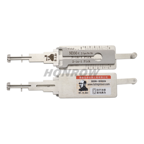 Original Lishi NE66 for Volvo lock pick and decoder  together 2 in 1 genuine with best quality