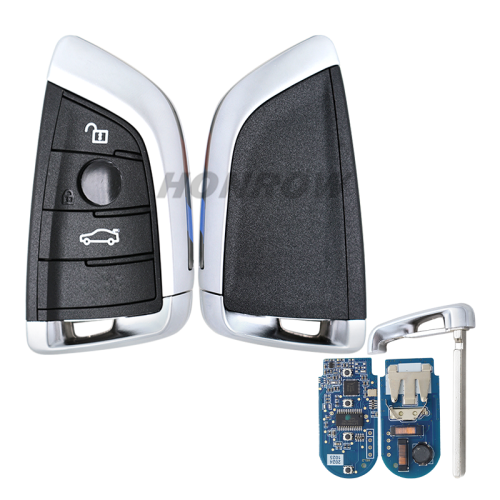 For BMW smart card OM-F434 3 button remote key with PCB（Black）With 434MHZ /PCF7953P chip