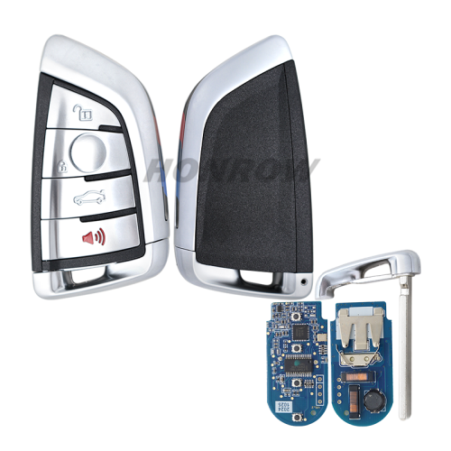 For BMW smart card OM-F434 4 button remote key with PCB（Black）With 434MHZ /PCF7953P chip
